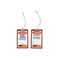 TAG,SAFETY DANGER 125 x 75mm NON TEAR,ALL WEATHER [100]