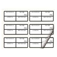 TEST TAGS, RCD, BLACK 37mm x 16mm, [100] PK