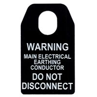 SAFETY TAG, MAIN ELECTRICAL EARTHING CONDUCTOR, [10] PACK