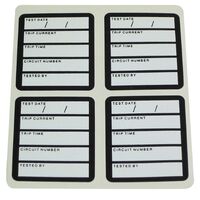 TEST TAGS, RCD, BLACK 42.5mm x 48.5mm, [100] PK