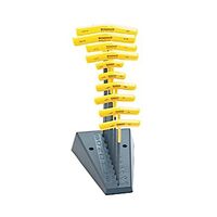 HEX KEY SET, 10 PCE, T-HANDLE BALLDRIVER, IMPERIAL 3/32-3/8