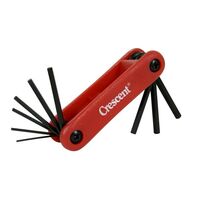 HEX KEYS, FOLDING SET 9 PIECE 1/16in TO 14in BLUE