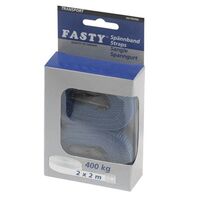 TIE STRAP, 2m x 25mm TRANSPORT CAP. 400kg BLUE [2] PACK