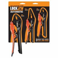 PLIER SET, SELF ADJUSTING 175,250mm CURVED, 200mm NEEDLE