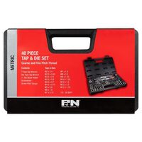 TAP AND DIE SET 40PCE METRIC CARBON STEEL