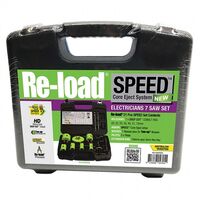 HOLESAW SET, RELOAD SPEED INCL 7 HOLESAWS,2 PILOTD,2UP BOSSES