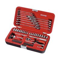 SPANNER/SOCKET SET, 57 PIECE METRIC/AF, 1/4in DRIVE