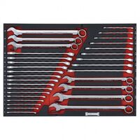 SPANNERS SET, METRIC/AF 31 PCE RING & OPEN END, PROMO