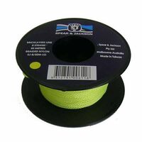 BRICK LINE, FLUORO GREEN 50m 8 STRAND NYLON