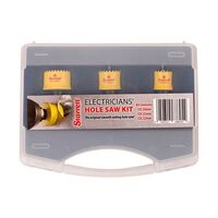 HOLESAW KIT, 3PCE ELECTRICIANS 20,25,32mm