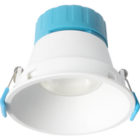 HANECO DULAR LED 8W FIXED TRIMLESS LENS D/L BUILT-IN FF DRIVER IP44 3CCT CRI90 BLK
