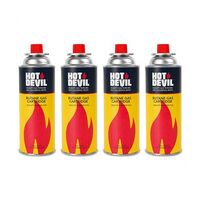 BUTANE GAS, 4 PACK BAYONET FITTING