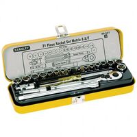 SOCKET SET 1/4 DRIVE 21PCE AF & METRIC