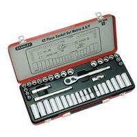 SOCKET SET 42 PC MET/AF 3/8DR