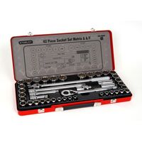 SOCKET SET, 43 PIECE SET 1/2in DRIVE