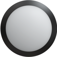 HANECO DAWN HERO LED BULKHEAD 9/13W 3/4K ROUND Ø300MM BLACK WITH EM (INCL EYE LID)