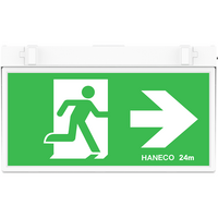 HANECO BLACK ESODO Box Surface Mount Exit with 2 pic IP20 24m View 1W Li Battery 357x60x210mm 2hrs