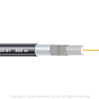 CABLE, COAXIAL RG6 TRI, BLACK, 305M