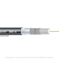 CABLE, COAXIAL RG6 TRI FLOODED WITH MESSENGER,305M