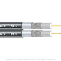 CABLE, COAXIAL RG6 TRI SIAMESE 150M