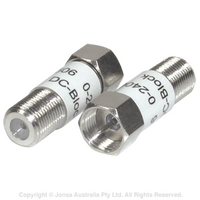 CONNECTOR DC BLOCKER IN-LINE F TO F(2PK)