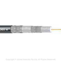 CABLE, COAXIAL RG6 QUAD, BLACK, 305M