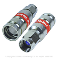 CONNECTOR F MALE COMPRESSION RG11 FOXTEL LOGO UNI LOCKING