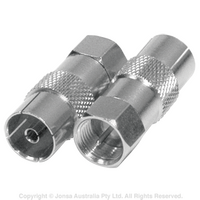 ADAPTOR PAL FEMALE TO F MALE, METAL