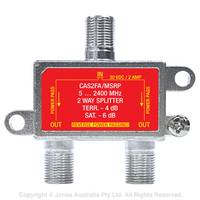 SPLITTER 2WAY F TYPE 5...2400MHz RPP 2A