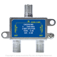 SPLITTER 2WAY F TYPE 5...2400MHz PP 2A