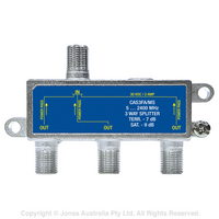 SPLITTER 3WAY F TYPE 5...2400MHz PP 2A