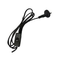 FLEX & PLUG 240V POWER CORD w/inline switch (2900mm) (Black)