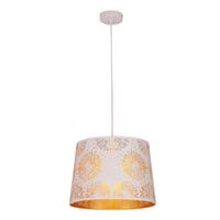 PENDANT ES 60W Wh w/Gold Interior Iron SLANTED w/Starburst Pattern OD350 x H250 mm