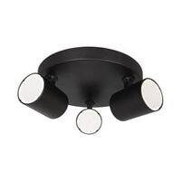 SPOT 3/ADJ GU10 Blk IP20 RND Base OD230mm x H25mm