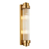 Wall Int S/M 2 x SES Up/Dn CLR Glass Rod w/ White Base