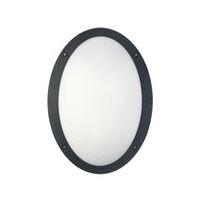 BULKHEAD 12W OVAL Blk 4K IP66 OD330mm 800 Lm