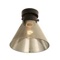 DIY Batten Fitting SML CLR Glass CONE OD180mm w/Chrome