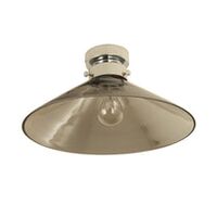 DIY Batten Fitting LGE CLR Glass CONE OD300mm w/Chrome