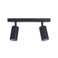 PILLAR ADJ 4 Light GU10 Blk IP44 SQ B/Plate