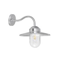 WALL S/M ES Sun Hat Matt Wh Alum IP44 Clr Glass Diff