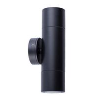 PILLAR D/ADJ 12V MR16 Blk IP65 RND B/Plate