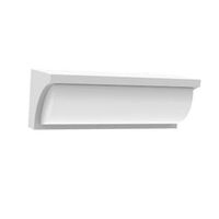 WALL S/M 13W LED TRI 1040 Lm IP65 Curved Wedge Matt Wh Opal Diff