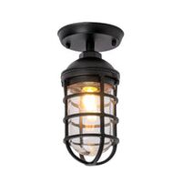 Wall/Ceiling S/M ES Cylinder Matt Wh Alum & Glass IP44 w/cage