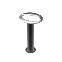 BOLLARD 9W OVAL (Open) Matt Blk 3K IP54 H500mm 350 Lm