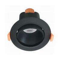 D/L FIXED DIMM 9W RND COB GIMBAL WH Tri IP20 90mm P/C 800 Lm