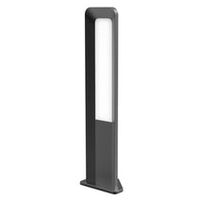 BOLLARD 13W RECT Dark Grey 3K IP54 H800mm 242.19 Lm