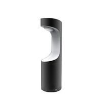 BOLLARD 9W RND Matt Blk w/Wh 3K IP54 H800mm 350 Lm