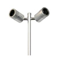 SPIKE D/ADJ 12V MR16 Blk IP65 L1000mm Cable encl Post