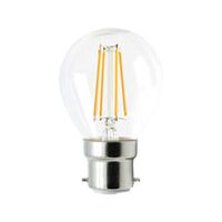 GLOBE LED ES F/RND DIMM Filament 4W 6000K CLR 400 Lm