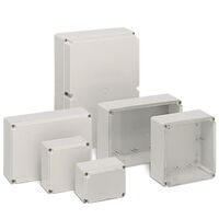 PJ encl. IP55, 150x150x75, Opaque lid
